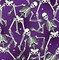 Benartex Halloween Spirit Glow in the Dark Large Skeletons on Purple 100% Cotton Fabric Price per Yard